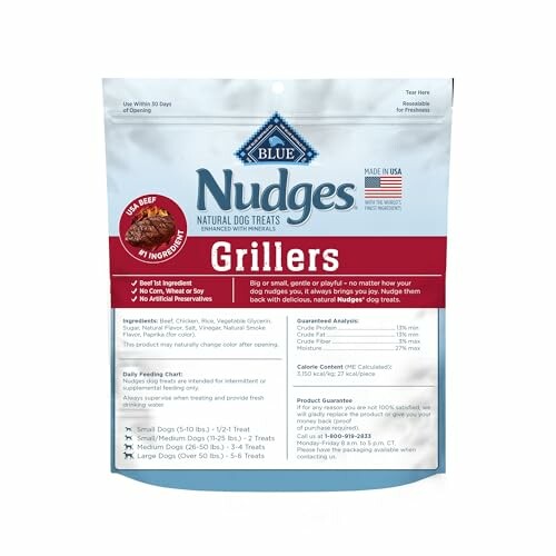 Image of Blue Buffalo Nudges Grillers Natural Dog Treats bag