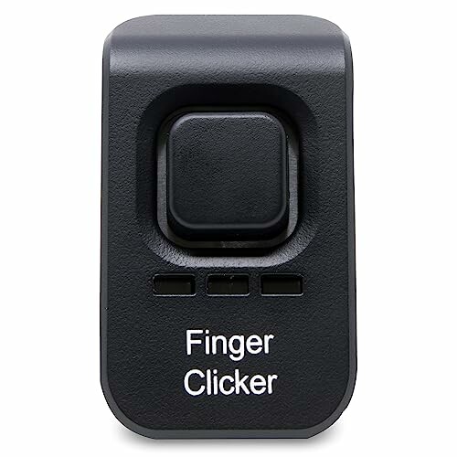 Black finger clicker device with button