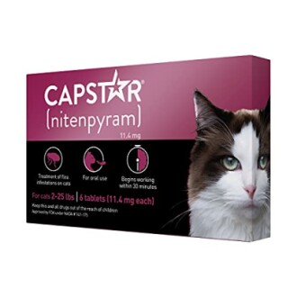 Capstar flea treatment for cats packaging