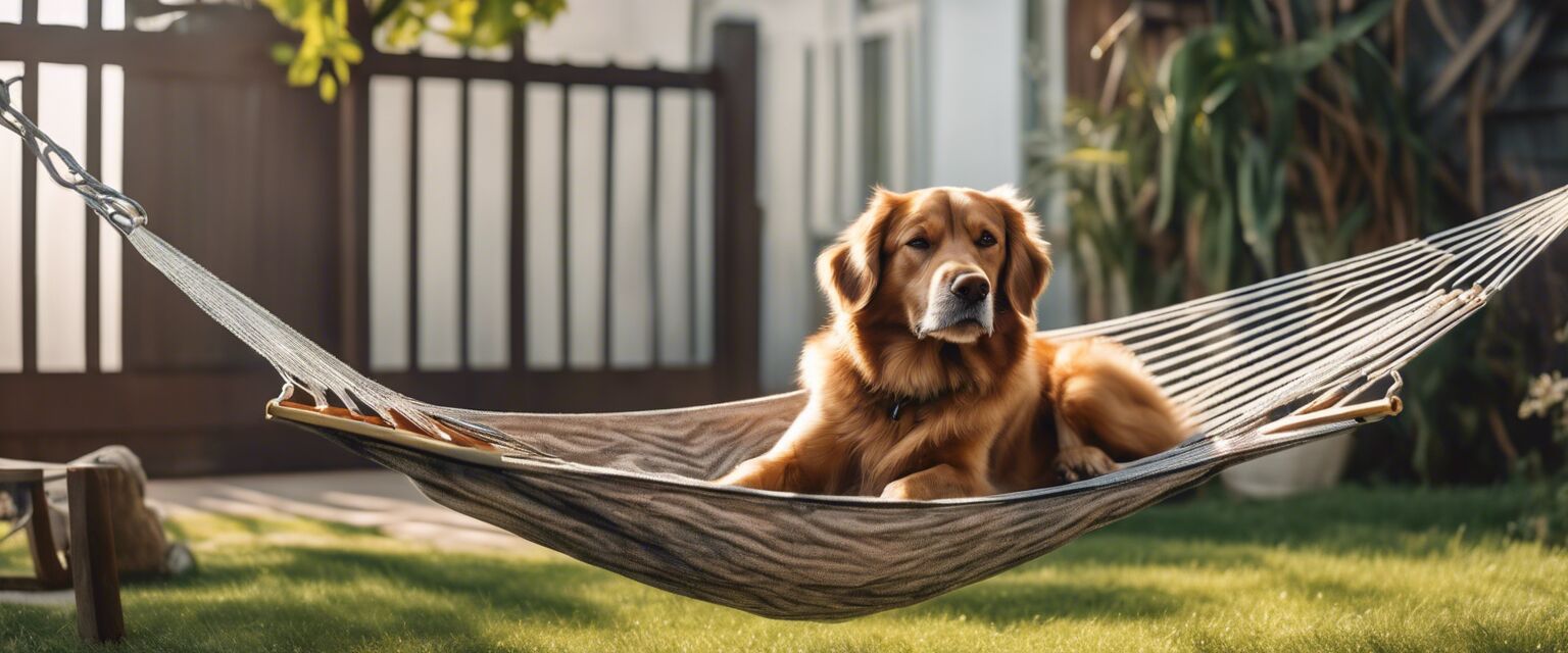 Dog on a Hammock Image