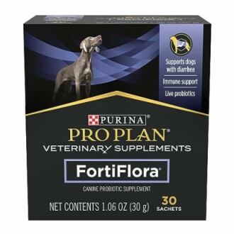 Purina Pro Plan FortiFlora canine probiotic supplement box