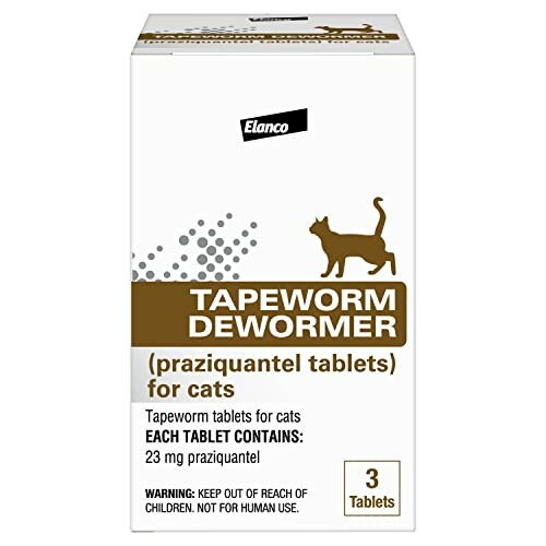 Tapeworm dewormer tablets for cats packaging