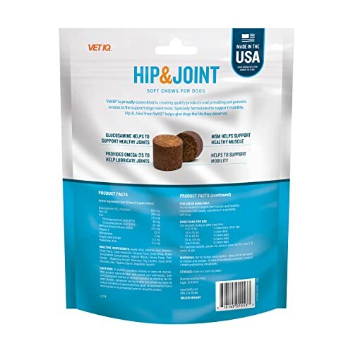 VETIQ Hip & Joint soft chews for dogs packaging